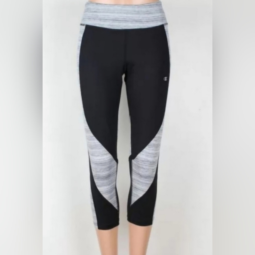 Champion Colorblock Capri Leggings Womens Small High Rise Activewear